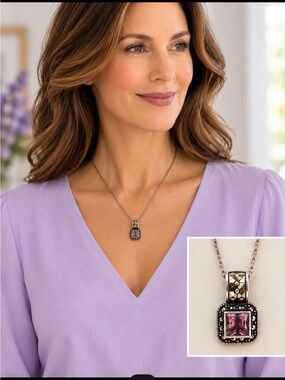 Thailand Amethyst pendant necklace